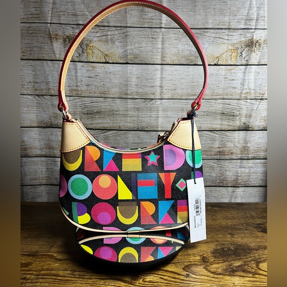 NWT Dooney & Bourke Art Deco Luna Hobo - Picture 2 of 6